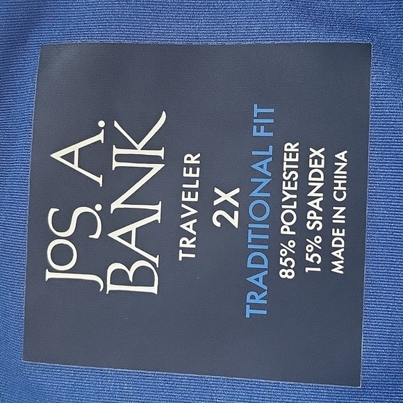 895- JoS. A. Bank Traveler Tailored Fit Blue Color Size 2X NWT - Picture 6 of 8